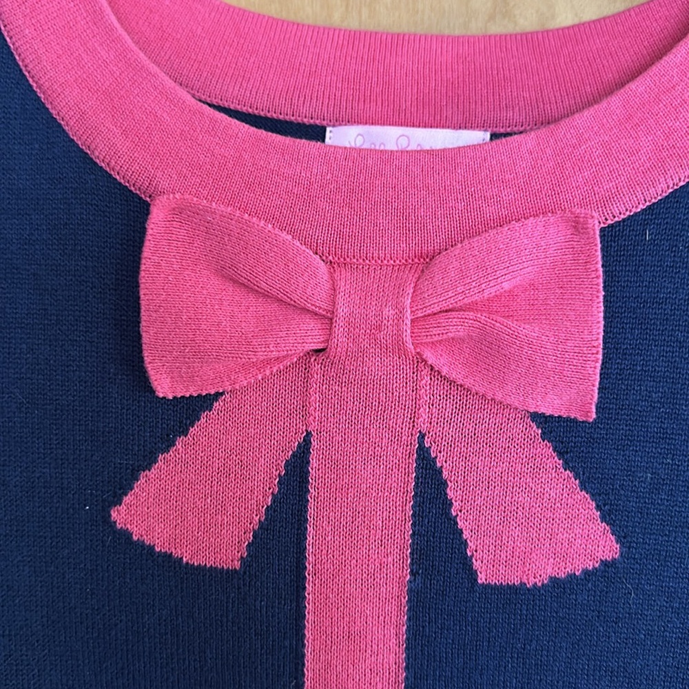 🎉HP🎉 Lily Pulitzer Girls knit blue & pink sweater dress 12-14 - Picture 2 of 8